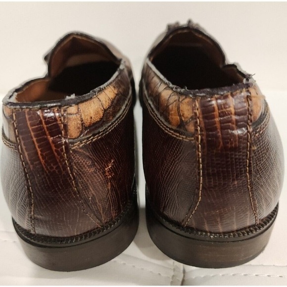 Stacy Adams Exotic Snake Skin Leather Tassel‎ Loafers Shoes Mens Dress US 9.5 main image 10